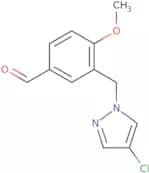 3-[(4-Chloro-1H-pyrazol-1-yl)methyl]-4-methoxybenzaldehyde