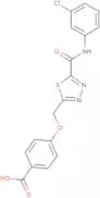 4-[(5-{[(3-Chlorophenyl)amino]carbonyl}-1,3,4-thiadiazol-2-yl)methoxy]benzoic acid