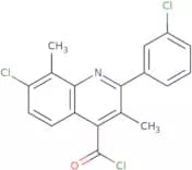 7-Chloro-2-(3-chlorophenyl)-3,8-dimethylquinoline-4-carbonyl chloride