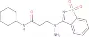 N-Cyclohexyl-3-[1-(1,1-dioxido-1,2-benzisothiazol-3-yl)hydrazino]propanamide