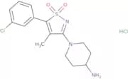 1-[5-(3-Chlorophenyl)-4-methyl-1,1-dioxidoisothiazol-3-yl]piperidin-4-amine hydrochloride
