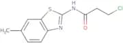 3-Chloro-N-(6-methyl-1,3-benzothiazol-2-yl)propanamide