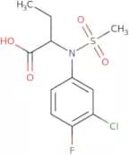2-[(3-Chloro-4-fluorophenyl)(methylsulfonyl)amino]butanoic acid