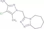 4-Chloro-5-methyl-1-(6,7,8,9-tetrahydro-5H-[1,2,4]triazolo[4,3-a]azepin-3-ylmethyl)-1H-pyrazol-3-a…