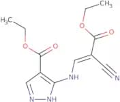 (E)-3-[(2-Cyano-3-ethoxy-3-oxo-1-propenyl)amino]-1H-pyrazole-4-carboxylic acid ethyl ester