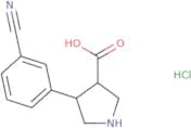 (±)-trans-4-(3-Cyanophenyl)pyrrolidine-3-carboxylic acid hydrochloride