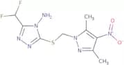 3-(Difluoromethyl)-5-{[(3,5-dimethyl-4-nitro-1H-pyrazol-1-yl)methyl]thio}-4H-1,2,4-triazol-4-amine