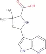 5,5-Dimethyl-2-(1H-pyrrolo[2,3-b]pyridin-3-yl)-1,3-thiazolidine-4-carboxylic acid