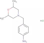 {4-[(2,6-Dimethylmorpholin-4-yl)methyl]phenyl}amine hydrochloride
