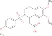 {6,7-Dimethoxy-2-[(4-methoxyphenyl)sulfonyl]-1,2,3,4-tetrahydroisoquinolin-1-yl}acetic acid