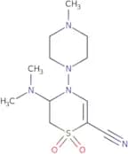 3-(Dimethylamino)-4-(4-methylpiperazin-1-yl)-3,4-dihydro-2H-1,4-thiazine-6-carbonitrile 1,1-dioxide