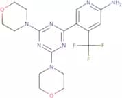 5-(4,6-Dimorpholino-1,3,5-triazin-2-yl)-4-(trifluoromethyl)pyridin-2-amine