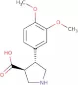 (3S,4R)-4-(3,4-Dimethoxyphenyl)pyrrolidine-3-carboxylicacid