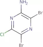 3,5-Dibromo-6-chloro-2-pyrazinamine