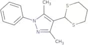 3,5-Dimethyl-4-(1,3-dithian-yl)-1-phenylpyrazole
