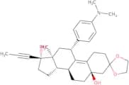 (5a,11b,17b)-11-(4-(Dimethylamino)phenyl)-5,17-dihydroxy-17-(1-propynyl)estr-9-en-3-one cyclic 1,2…