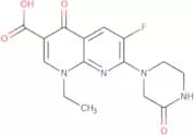 1-Ethyl-6-fluoro-4-oxo-7-(3-oxo-1-piperazinyl)-1,4-dihydro-1,8-naphthyridine-3-carboxylic acid