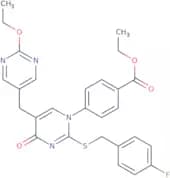 1-(4-Ethoxycarbonylphenyl)-2-(4-fluorobenzylthio)-5-(2-ethoxy-5-pyrimidinylmethyl)-4-pyrimidinone