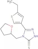 5-(5-Ethylthien-3-yl)-4-(tetrahydrofuran-2-ylmethyl)-4H-1,2,4-triazole-3-thiol