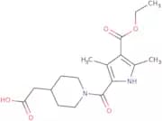 (1-{[4-(Ethoxycarbonyl)-3,5-dimethyl-1H-pyrrol-2-yl]carbonyl}piperidin-4-yl)acetic acid