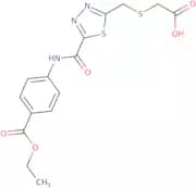 ({[5-({[4-(Ethoxycarbonyl)phenyl]amino}carbonyl)-1,3,4-thiadiazol-2-yl]methyl}thio)acetic acid