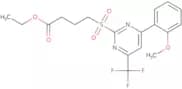 Ethyl 4-{[4-(2-methoxyphenyl)-6-(trifluoromethyl)pyrimidin-2-yl]sulfonyl}butanoate