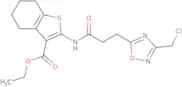 Ethyl 2-({3-[3-(chloromethyl)-1,2,4-oxadiazol-5-yl]propanoyl}amino)-4,5,6,7-tetrahydro-1-benzothio…