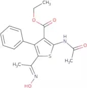 Ethyl 2-(acetylamino)-5-[(1E)-N-hydroxyethanimidoyl]-4-phenylthiophene-3-carboxylate