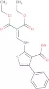 2-{[3-Ethoxy-2-(ethoxycarbonyl)-3-oxoprop-1-en-1-yl]amino}-4-phenylthiophene-3-carboxylic acid