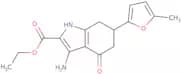 Ethyl 3-amino-6-(5-methyl-2-furyl)-4-oxo-4,5,6,7-tetrahydro-1H-indole-2-carboxylate