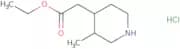 Ethyl 2-(3-methylpiperidin-4-yl)acetate hydrochloride