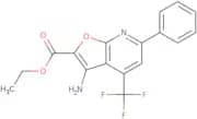 Ethyl 3-amino-6-phenyl-4-(trifluoromethyl)furo(2,3-b)pyridine-2-carboxylate