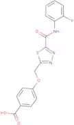 4-[(5-{[(2-Fluorophenyl)amino]carbonyl}-1,3,4-thiadiazol-2-yl)methoxy]benzoic acid