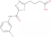 4-(5-{[(3-Fluorophenyl)amino]carbonyl}-1,3,4-thiadiazol-2-yl)butanoic acid