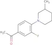 1-[3-Fluoro-4-(3-methylpiperidin-1-yl)phenyl]ethanone