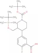 5-[(3S,4R)-1-[(tert-butoxy)carbonyl]-3-{[(tert-butyldimethylsilyl)oxy]methyl}piperidin-4-yl]-2-flu…