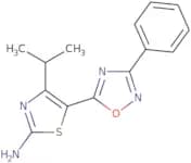 4-Isopropyl-5-(3-phenyl-1,2,4-oxadiazol-5-yl)-1,3-thiazol-2-amine