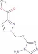 Methyl 1-{[(4-amino-4H-1,2,4-triazol-3-yl)thio]methyl}-1H-pyrazole-3-carboxylate