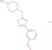 3-{5-[(4-Methylpiperidin-1-yl)methyl]-1,2,4-oxadiazol-3-yl}benzaldehyde hydrochloride