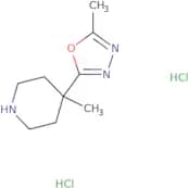 4-Methyl-4-(5-methyl-1,3,4-oxadiazol-2-yl)piperidine dihydrochloride