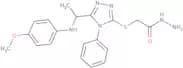 2-[(5-{1-[(4-Methoxyphenyl)amino]ethyl}-4-phenyl-4H-1,2,4-triazol-3-yl)thio]acetohydrazide
