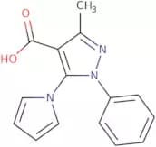 3-Methyl-1-phenyl-5-(1H-pyrrol-1-yl)-1H-pyrazole-4-carboxylic acid