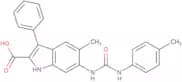5-Methyl-6-({[(4-methylphenyl)amino]carbonyl}amino)-3-phenyl-1H-indole-2-carboxylic acid