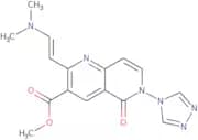 Methyl 2-[(E)-2-(dimethylamino)vinyl]-5-oxo-6-(4H-1,2,4-triazol-4-yl)-5,6-dihydro-1,6-naphthyridin…