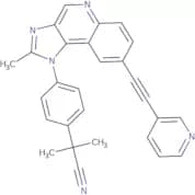 2-Methyl-2-{4-[2-methyl-8-(pyridin-3-ylethynyl)-1H-imidazo[4,5-c]quinolin-1-yl]phenyl}propanenitri…