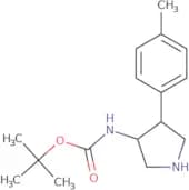 (4-(4-Methylphenyl)pyrrolidin-3-yl)carbamic acid tert-butyl ester