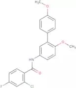 2-Chloro-N-{4',6-dimethoxy-[1,1'-biphenyl]-3-yl}-4-fluorobenzamide