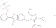 Potassium [2-[3-Bromo-5-[(5-Carbamoyl-4-Cyclopropyl-2-Ethylimidazol-1-Yl)Methyl]-1-Benzofuran-2-Yl…
