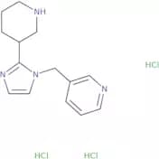 3-[(2-Piperidin-3-yl-1H-imidazol-1-yl)methyl]pyridine trihydrochloride