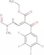 2,3,4,5-Tetrafluoro-α-[(2-formyl-2-methylhydrazino)methylene]-β-oxobenzenepropanoic acid ethyl est…